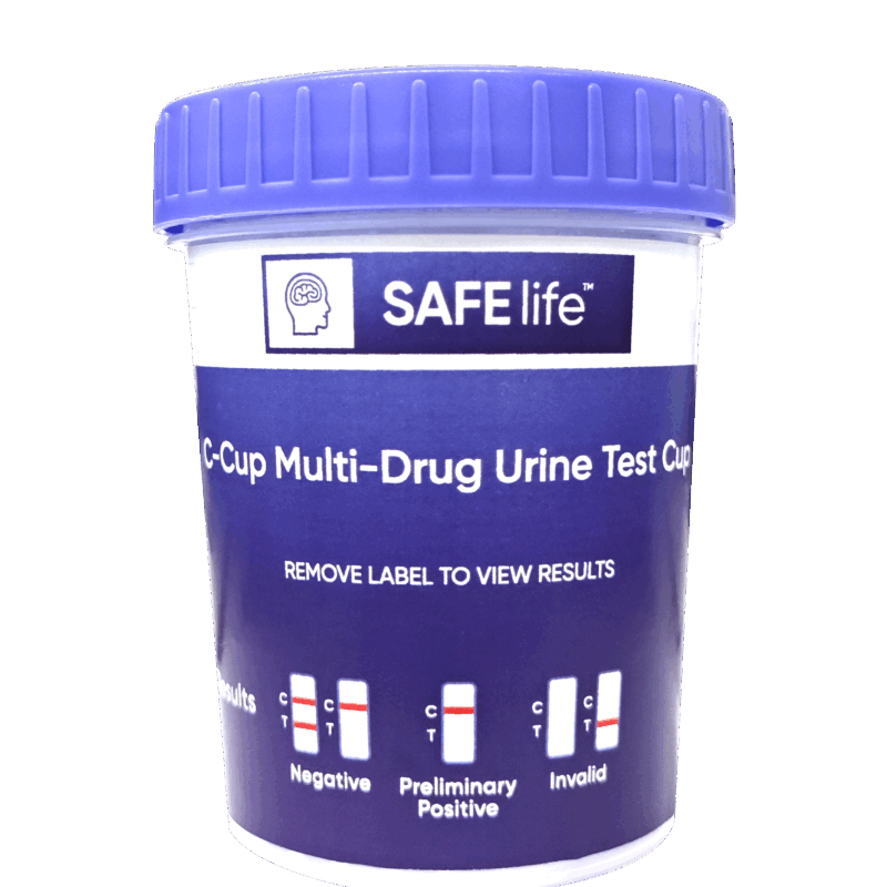 SAFElife 10-Panel Drug Test C-Cups (CDOA-8105; CLIA-Waived)