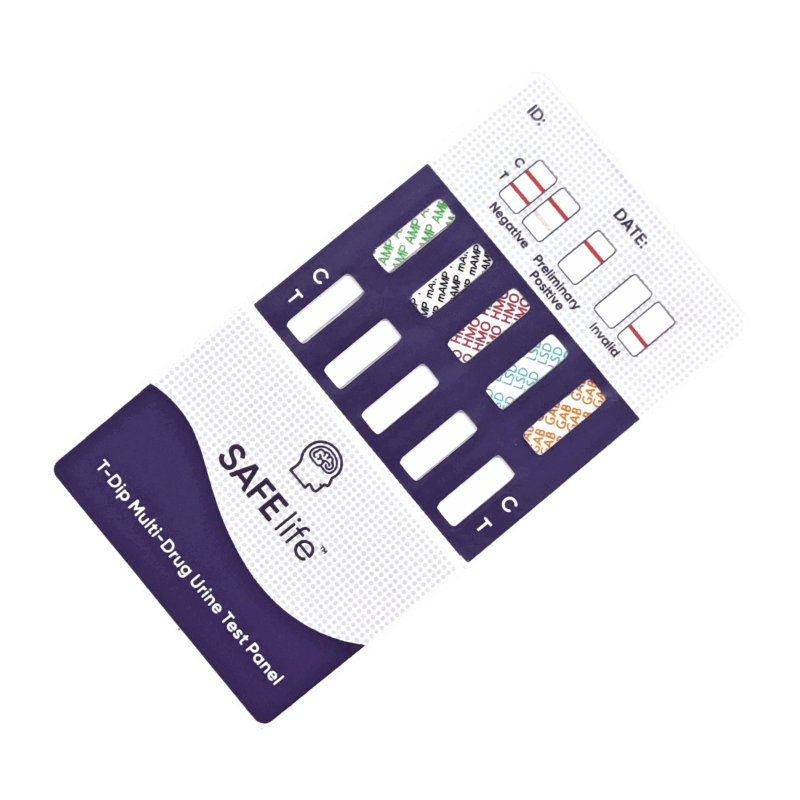 SAFElife 6-Panel Urine Drug Test Dips w/ No THC (WDOA-865; CLIA-Waived)